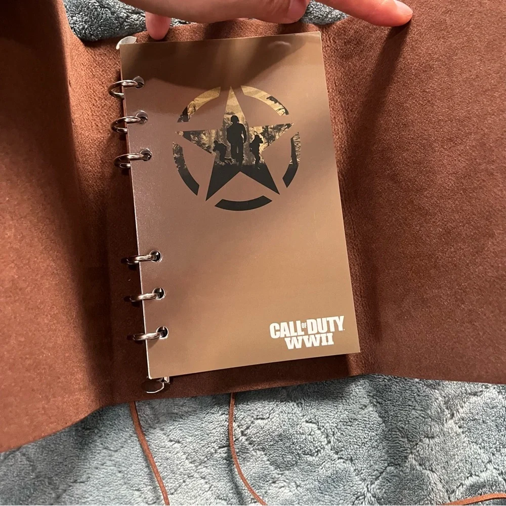 Call of Duty WWII Leatherette Journal 6-Ring Binder Activision CultureFly Brown